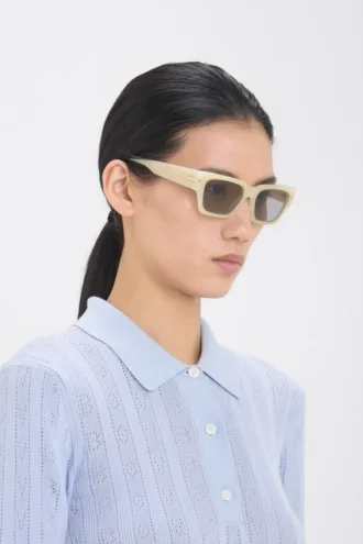 Acetate sunglasses in ivory marble Acetate sunglasses in ivory marble