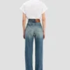 Alina stretch jean in worn blue wash Alina stretch jean in worn blue wash