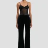 Alina trouser in midnight velvet Alina trouser in midnight velvet