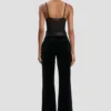 Alina trouser in midnight velvet Alina trouser in midnight velvet