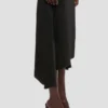 Asymmetric midi skirt in black Asymmetric midi skirt in black