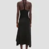 Asymmetric midi skirt in black Asymmetric midi skirt in black