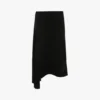 Asymmetric midi skirt in black Asymmetric midi skirt in black