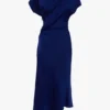 Asymmetric twist dress in bright indigo Asymmetric twist dress in bright indigo