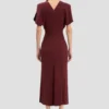 Bela midi dress in burgundy Bela midi dress in burgundy