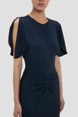 Bela midi dress in navy Bela midi dress in navy