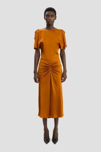Bela midi skirt in bronze
