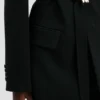 Belted tailored jacket in black Belted tailored jacket in black
