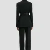 Belted tailored jacket in black Belted tailored jacket in black