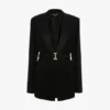 Belted tailored jacket in black Belted tailored jacket in black
