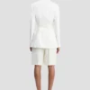 Belted tailored jacket in ivory Belted tailored jacket in ivory