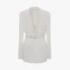 Belted tailored jacket in ivory Belted tailored jacket in ivory