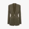 Belted tailored jacket in sage melange Belted tailored jacket in sage melange