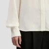 Bib detail shirt in ivory Bib detail shirt in ivory