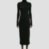 Button midi skirt in black Button midi skirt in black