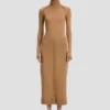 Button midi skirt in camel Button midi skirt in camel