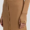 Button midi skirt in camel Button midi skirt in camel