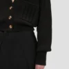 Cable pocket cardigan in black Cable pocket cardigan in black