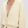 Cable pocket cardigan in ivory Cable pocket cardigan in ivory