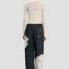 Cargo trouser in dark navy floral print Cargo trouser in dark navy floral print
