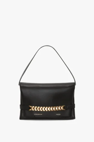 Chain pouch bag in black leather Chain pouch bag in black leather