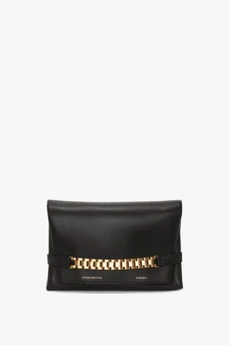 Chain pouch bag in black leather Chain pouch bag in black leather