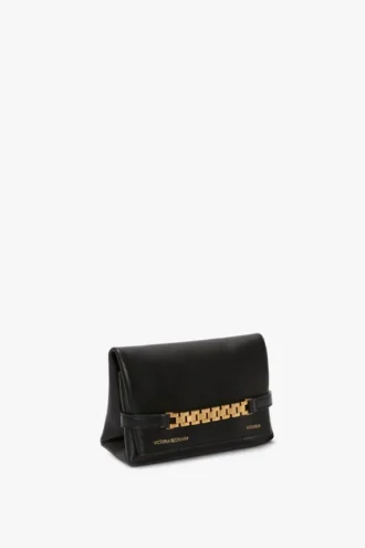 Chain pouch bag mini in black leather Chain pouch bag mini in black leather