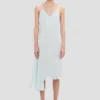 Crushed cami midi dress in aquamarine Crushed cami midi dress in aquamarine