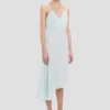 Crushed cami midi dress in aquamarine Crushed cami midi dress in aquamarine