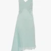 Crushed cami midi dress in aquamarine Crushed cami midi dress in aquamarine