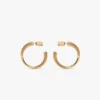 Cufflink earrings in light gold Cufflink earrings in light gold