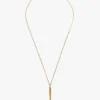 Cufflink pendant necklace in light gold Cufflink pendant necklace in light gold