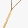 Cufflink pendant necklace in light gold Cufflink pendant necklace in light gold