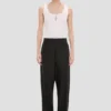 Curved leg trouser in black Curved leg trouser in black