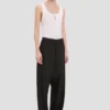 Curved leg trouser in black Curved leg trouser in black