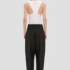 Curved leg trouser in black Curved leg trouser in black