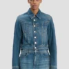 Denim jacket in mid blue wash Denim jacket in mid blue wash