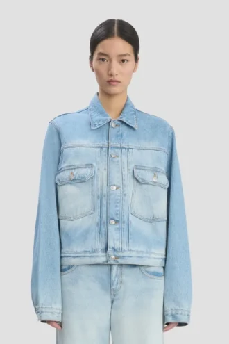 Denim trucker jacket in heritage blue