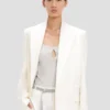 Detached lapel jacket in off-white Detached lapel jacket in off-white