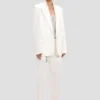 Detached lapel jacket in off-white Detached lapel jacket in off-white