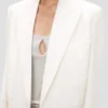 Detached lapel jacket in off-white Detached lapel jacket in off-white