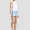 Distressed shorts in light blue wash Distressed shorts in light blue wash