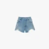Distressed shorts in light blue wash Distressed shorts in light blue wash