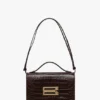 Dorian bag in embossed dark brown leather Dorian bag in embossed dark brown leather