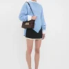 Dorian bag in embossed dark brown leather Dorian bag in embossed dark brown leather