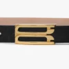 Dorian belt in black croc embossed calf leather Dorian belt in black croc embossed calf leather
