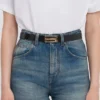 Dorian belt in black glossed leather Dorian belt in black glossed leather