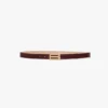Dorian belt in dark brown croc embossed leather Dorian belt in dark brown croc embossed leather