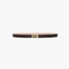 Dorian belt in espresso croc embossed calf leather Dorian belt in espresso croc embossed calf leather