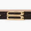 Dorian belt in espresso croc embossed calf leather Dorian belt in espresso croc embossed calf leather